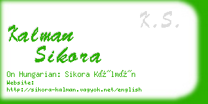kalman sikora business card